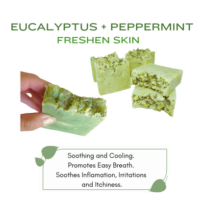 EUCALYPTUS & PEPPERMINT All Natural Soap Bar | Organic Handmade | Made with Extra Virgin Olive Oil, Coconut Oil, Castor oil and Organic Essential Oils