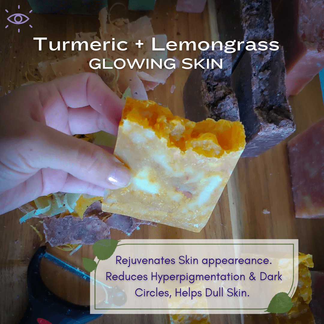 TURMERIC LEMONGRASS All Natural Soap Bar | Organic Handmade | Made with Extra Virgin Olive Oil, Coconut oil. info: combat4361@gmail.com